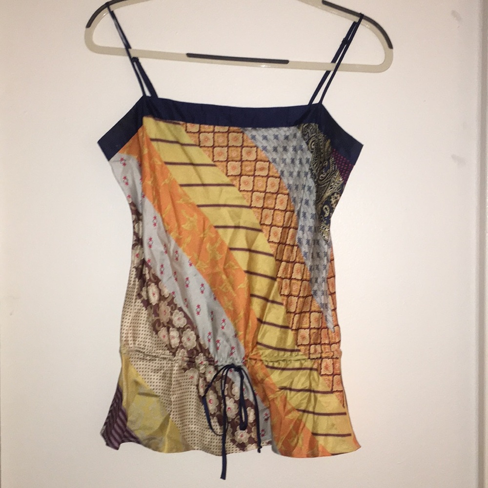 BCBG Silk top with tie